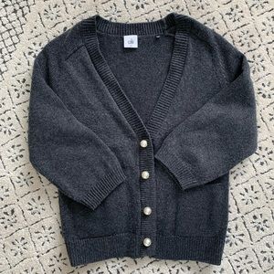 Cabi 3/4” Cardigan Sweater with Pearl Buttons.